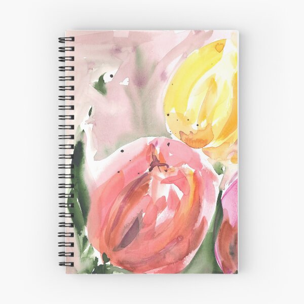 Item preview, Watercolor pastel tulips flower bouquet designed and sold by Eledesigns.