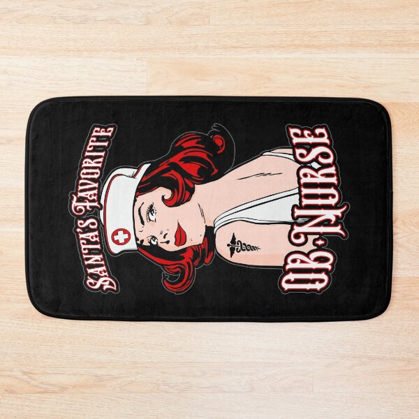 Item preview, Santas Favorite OB Nurse Christmas Vintage Pop Art Girl designed and sold by GrandeDuc.