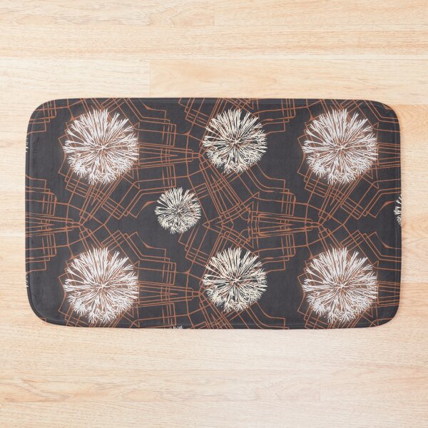 Item preview, Geometric Lines and Dandelion Pattern (Dark) designed and sold by SofiaAlves.