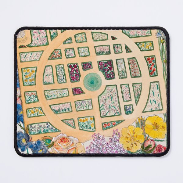 Item preview, Madame Jumel's Garden - Botanical vintage garden map flowers  designed and sold by FrostMintStudio.