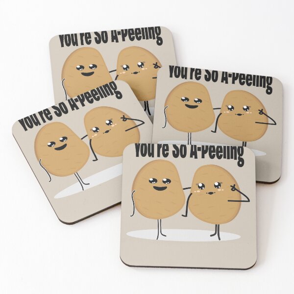 Item preview, Cute Funny Kawaii Potato You're So Apeeling Pun designed and sold by evadeedesigns.