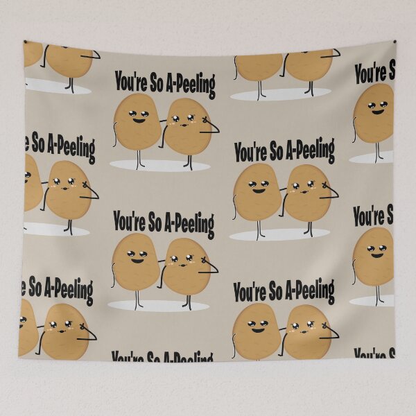 Item preview, Cute Funny Kawaii Potato You're So Apeeling Pun designed and sold by evadeedesigns.
