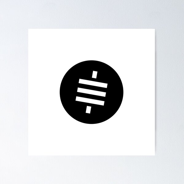 Artikelvorschau, Sats Symbol Kreis (Bitcoin / Schwarz) Version 2 entworfen und verkauft von NautilusMare.