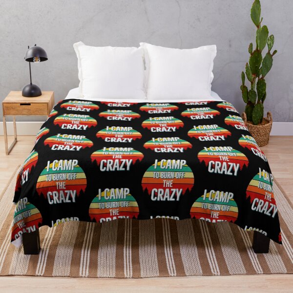 Item preview, I Camp To Burn Off The Crazy Retro Colored Striped designed and sold by Zurickdesigns.