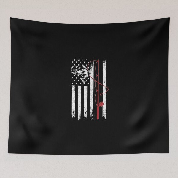 Item preview, Fishing-Rod-American-Flag-Funny-Vintage-Fishing designed and sold by JohnCenass.