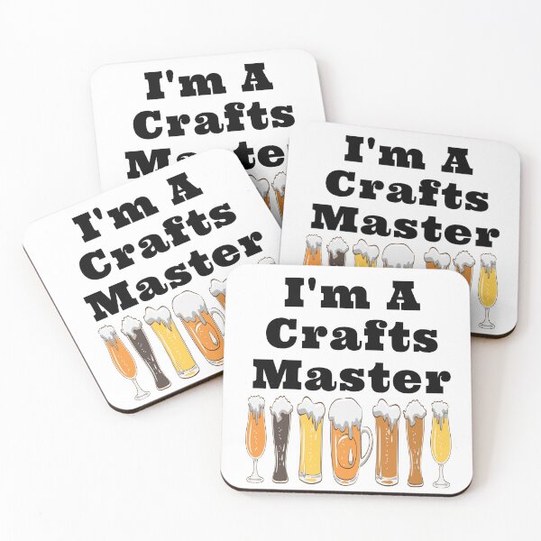 Item preview, I'm A Crafts Master Frothy Beer Glasses Design designed and sold by Craftynistia.