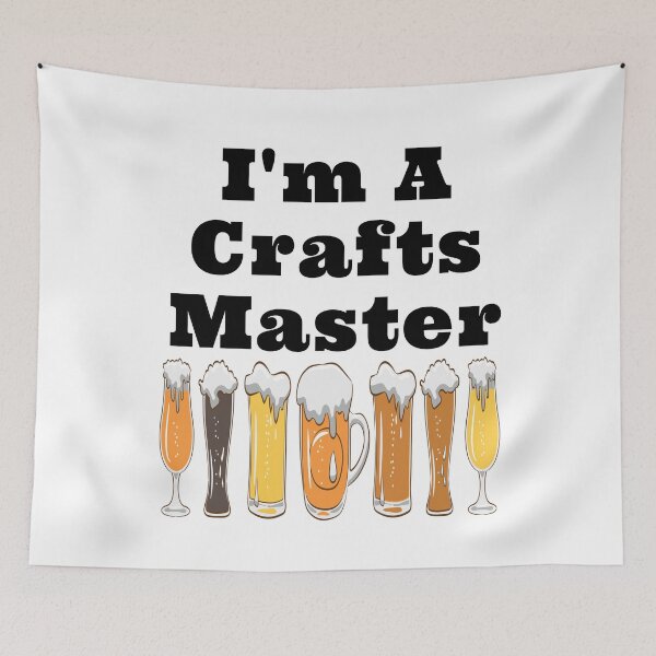 Item preview, I'm A Crafts Master Frothy Beer Glasses Design designed and sold by Craftynistia.