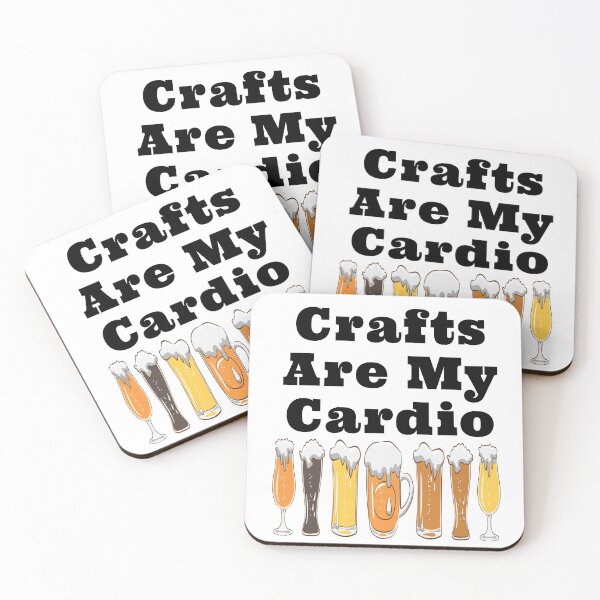 Item preview, Crafts Are My Cardio with Frothy Beer Glasses Design designed and sold by Craftynistia.