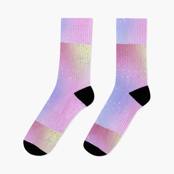 Item preview, Sparkly gold foil stars on a pink, blue, and purple rainbow background designed and sold by AnnieHochmann.