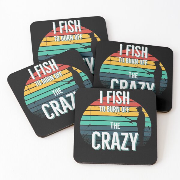 Item preview, I Fish To Burn Off The Crazy Retro Striped Sunset designed and sold by Zurickdesigns.