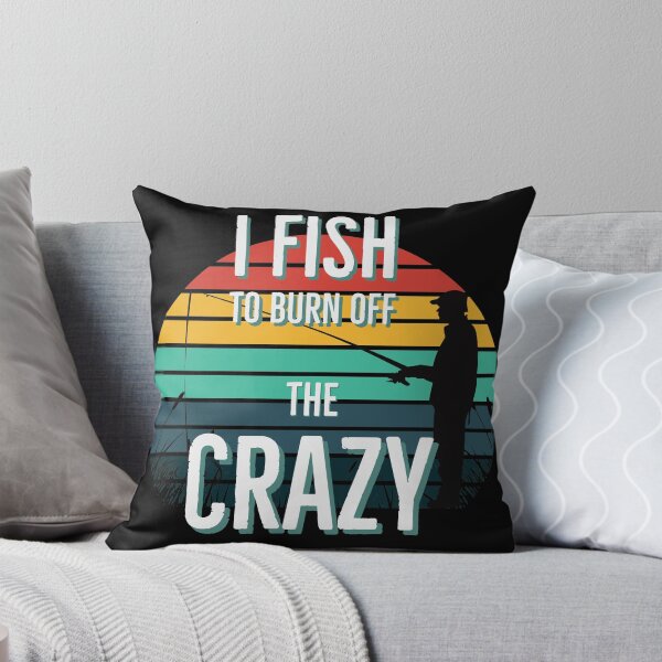 Item preview, I Fish To Burn Off The Crazy Retro Striped Sunset designed and sold by Zurickdesigns.