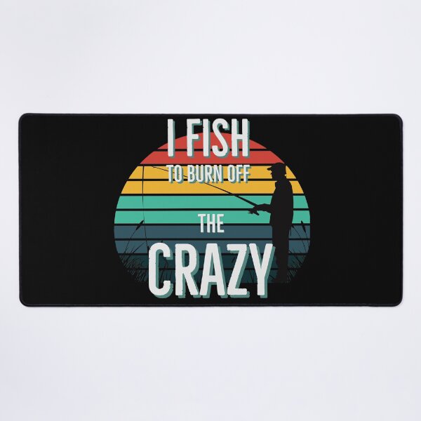 Item preview, I Fish To Burn Off The Crazy Retro Striped Sunset designed and sold by Zurickdesigns.
