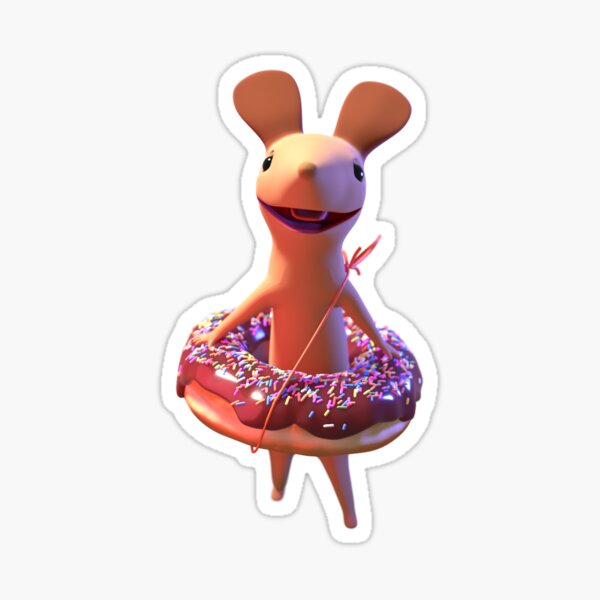 Hiiru the Mouse found a chocolate doughnut Sticker