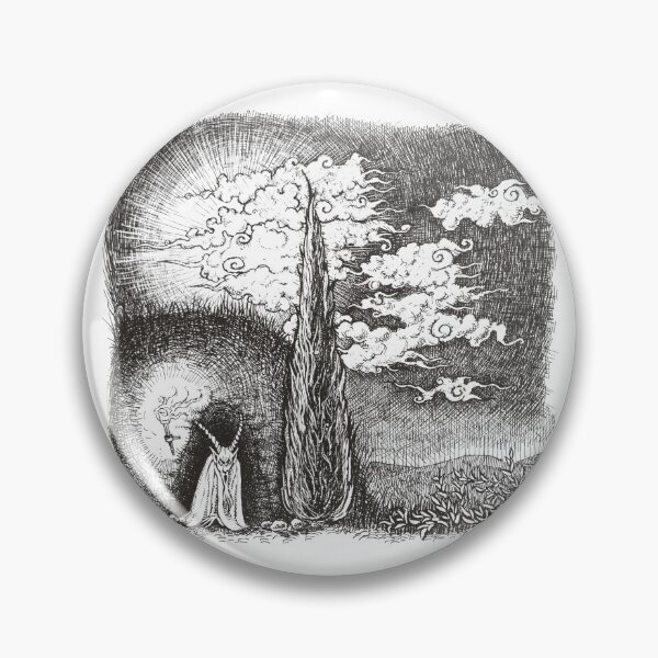 Item preview, The Devil "When He Comes Out of the Dark" ~ Ink Art Illustration designed and sold by WalkOnTheMoss.