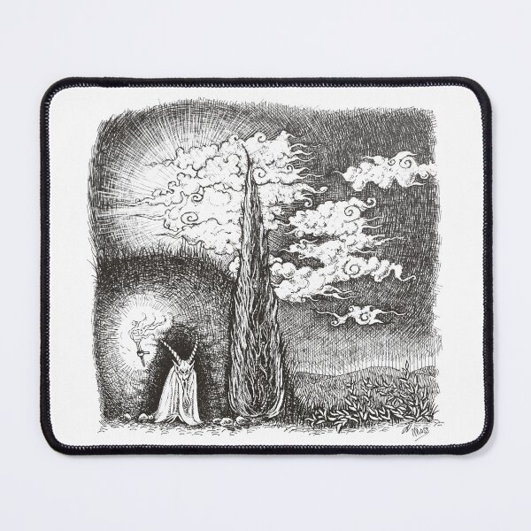 Item preview, The Devil "When He Comes Out of the Dark" ~ Ink Art Illustration designed and sold by WalkOnTheMoss.