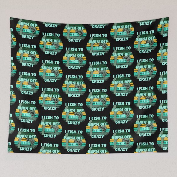 Item preview, Womans I Fish To Burn Off The Crazy Retro Striped Sunset designed and sold by Zurickdesigns.