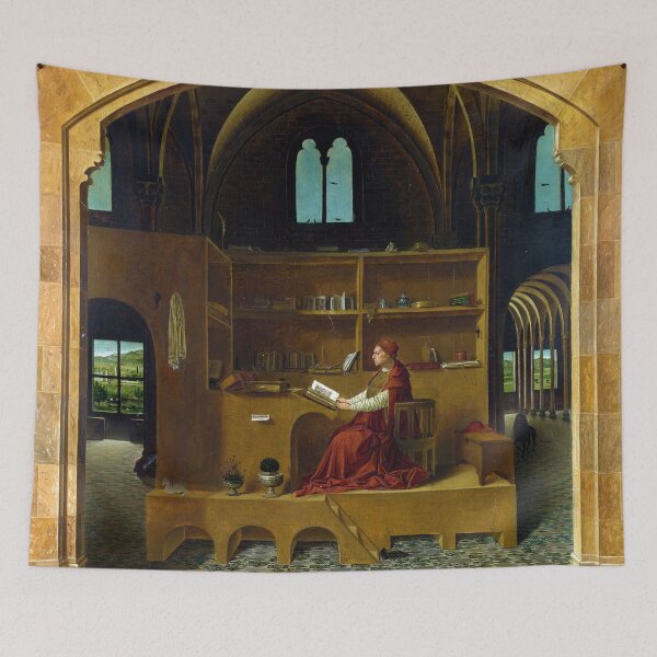 Item preview, St Jerome in his Study by Antonello da Messina (1474) designed and sold by allhistory.