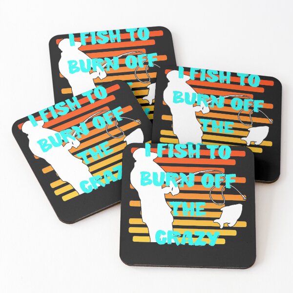 Item preview, I Fish To Burn Off The Crazy Retro Striped Sunset designed and sold by Zurickdesigns.
