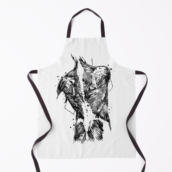 Item preview, Human Back With Muscles Black and White Anatomy Gift designed and sold by LotusGifts.