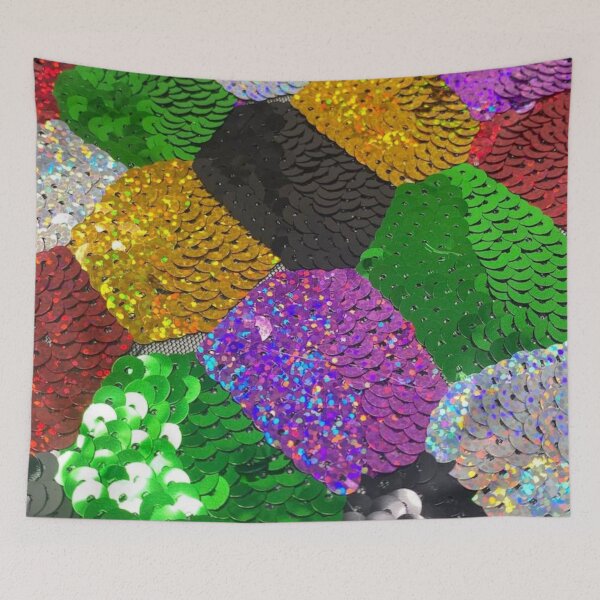 Item preview, Multicolour Sparkle Sequins Fabric designed and sold by Poetic4Passion.
