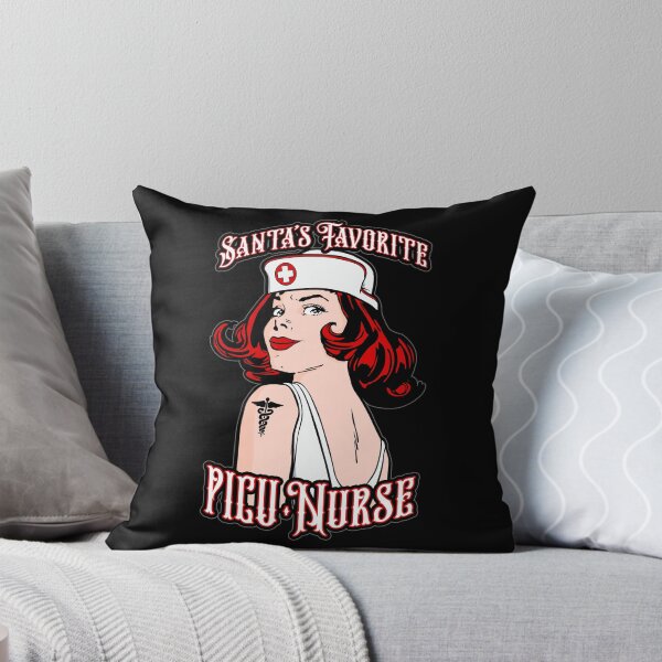 Item preview, Santas Favorite PICU Nurse Christmas Vintage Pop Art Girl designed and sold by GrandeDuc.