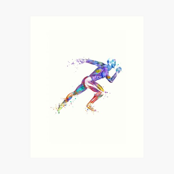 Item preview, Anatomy Runner Watercolor Sports Gift designed and sold by LotusGifts.