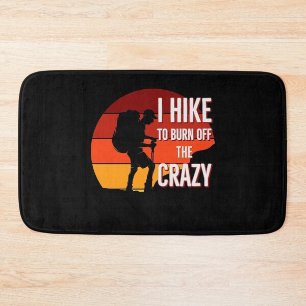 Item preview, I Hike To Burn Off The Crazy Retro Striped Sunset designed and sold by Zurickdesigns.
