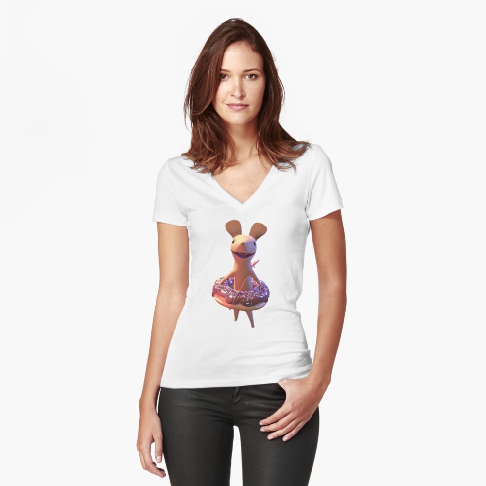 Item preview, Fitted V-Neck T-Shirt designed and sold by ullamermaid.