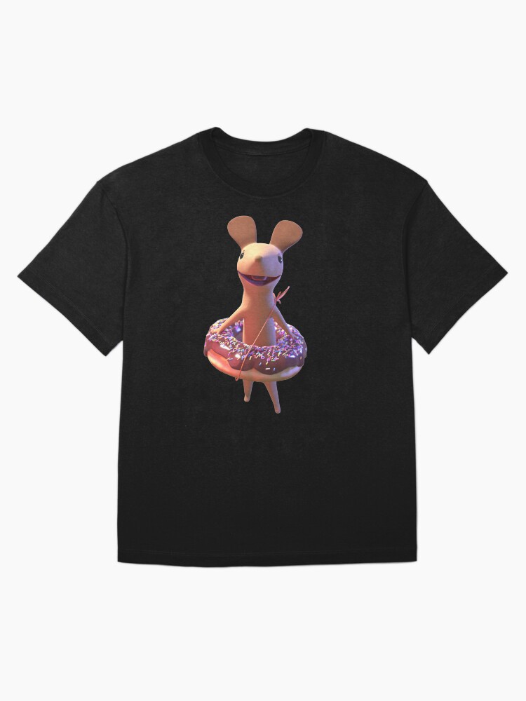 Thumbnail 3 of 7, Oversized T-Shirt, Hiiru the Mouse found a chocolate doughnut designed and sold by ullamermaid.