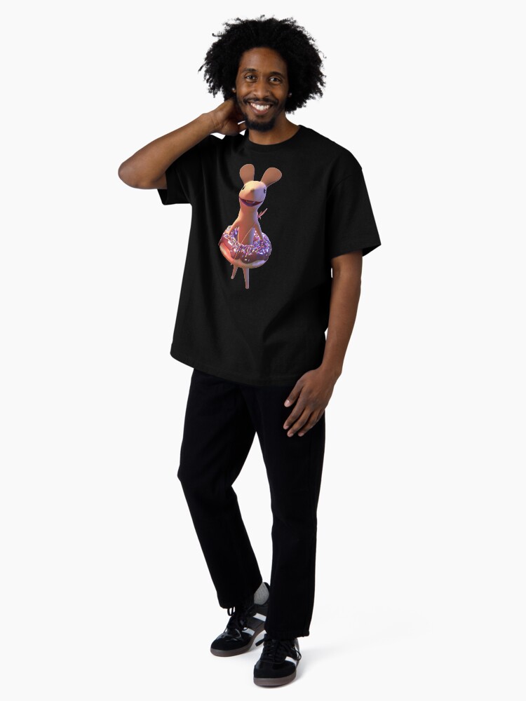 Thumbnail 4 of 7, Oversized T-Shirt, Hiiru the Mouse found a chocolate doughnut designed and sold by ullamermaid.