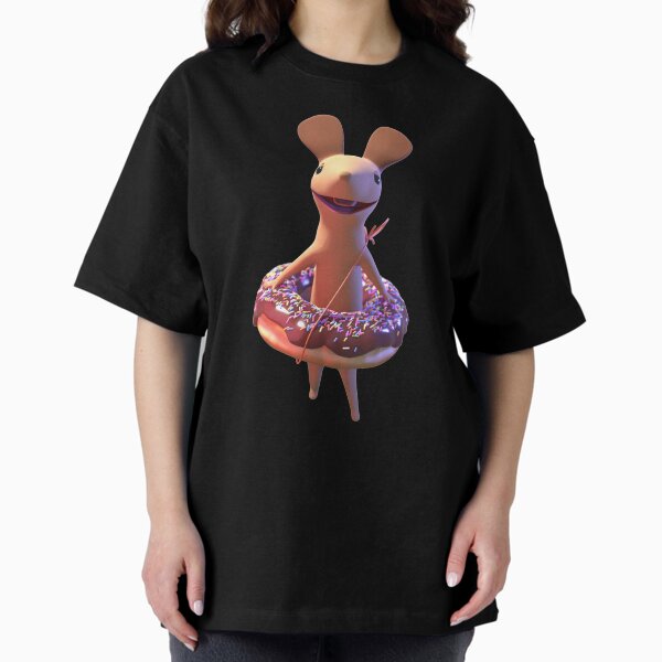 Hiiru the Mouse found a chocolate doughnut Oversized T-Shirt