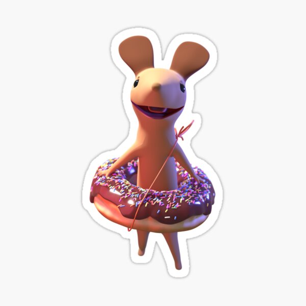 Hiiru the Mouse found a chocolate doughnut Sticker