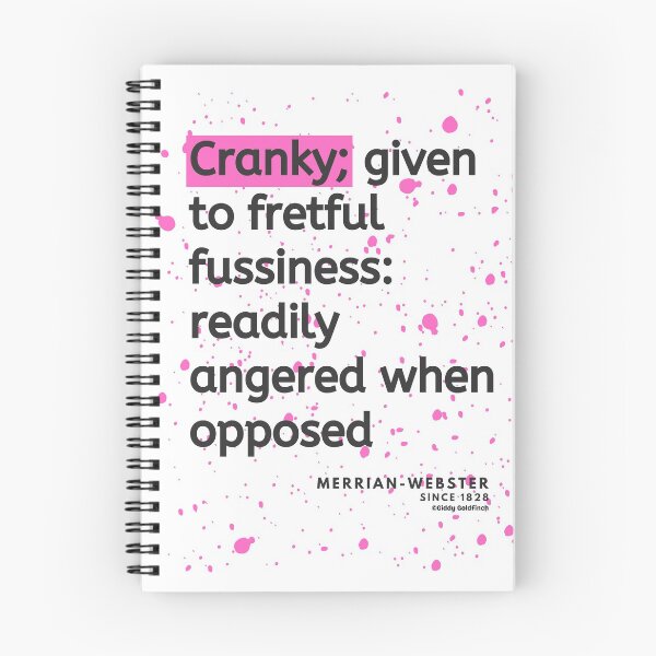 Item preview, Definition of Cranky designed and sold by giddygoldfinch.