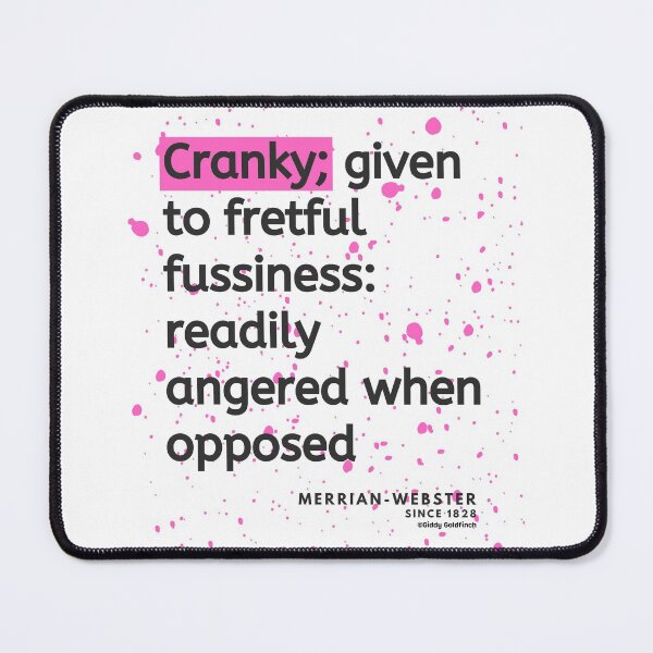 Item preview, Definition of Cranky designed and sold by giddygoldfinch.