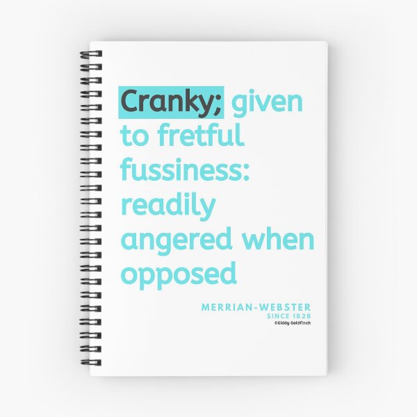 Item preview, Definition of Cranky designed and sold by giddygoldfinch.