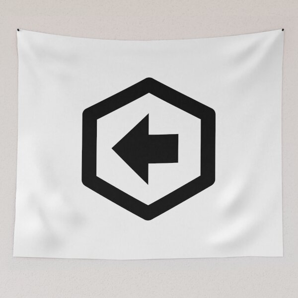 Item preview, MDI Arrow-Left-Bold-Hexagon-Outline designed and sold by GnarlyFurtardo.