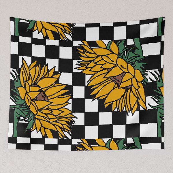 Item preview, Sunflower and checkers  designed and sold by TwoFullMoonsArt.