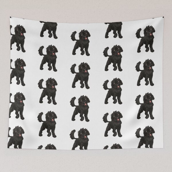 Item preview, Black Labradoodle Doodle Dog designed and sold by showersnack.