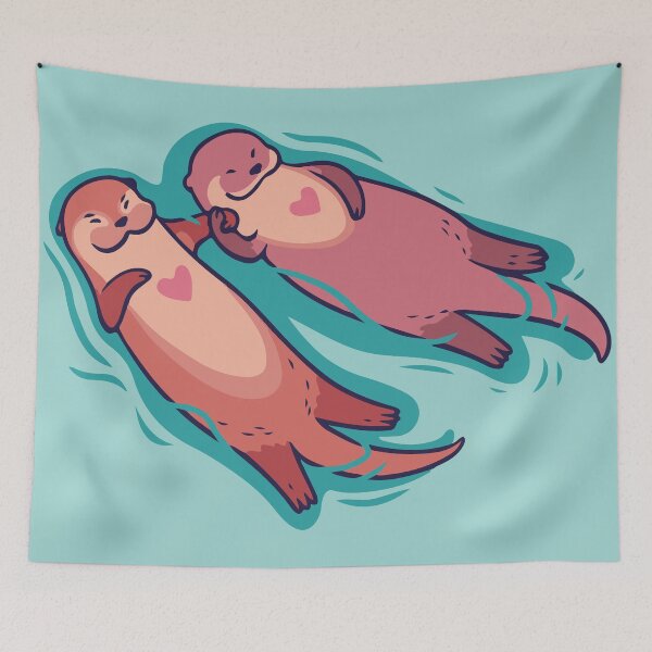 Item preview, Significant Otters - Otters Holding Hands designed and sold by HichamMissiame.