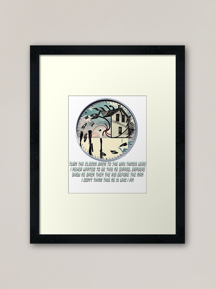 "Coheed and Cambria Eraser lyrics Design" Framed Art Print by