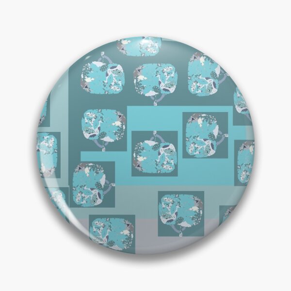 Item preview, Lil bitty blue trees in fabric collage designed and sold by djrunnels.