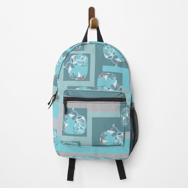 Item preview, Lil bitty blue trees in fabric collage designed and sold by djrunnels.