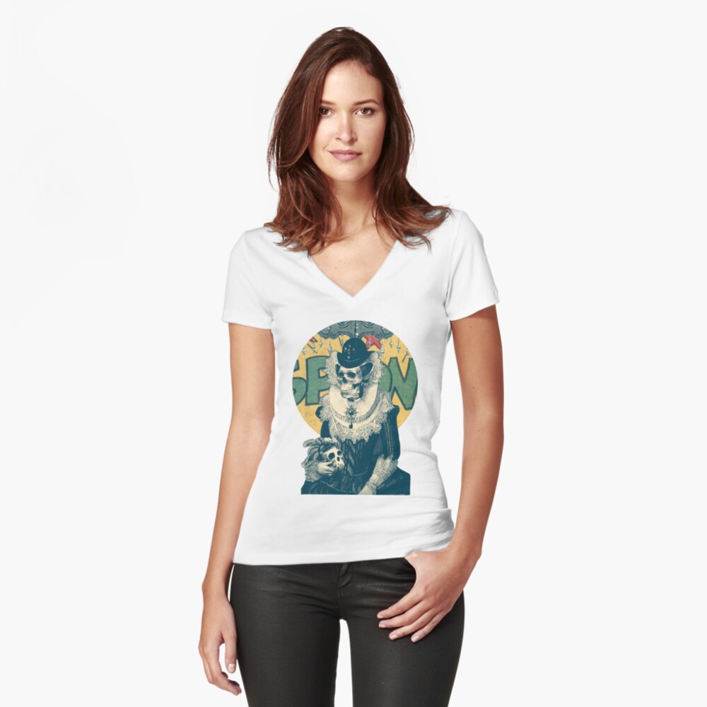 Item preview, Fitted V-Neck T-Shirt designed and sold by aligulec.