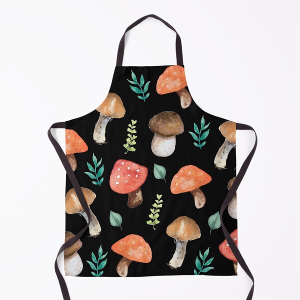 Item preview, Mushroom and Plant Leaves Cottegecore Aesthetic Repeating Pattern designed and sold by chloeinca.