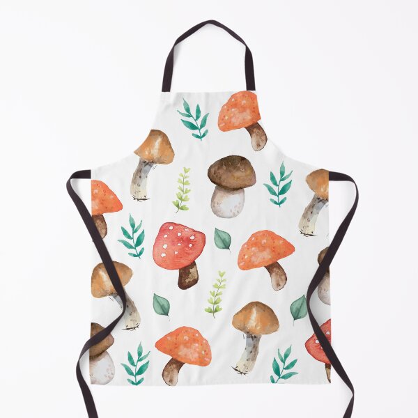 Item preview, Mushroom and Plant Leaves Cottegecore Aesthetic Repeating Pattern designed and sold by chloeinca.