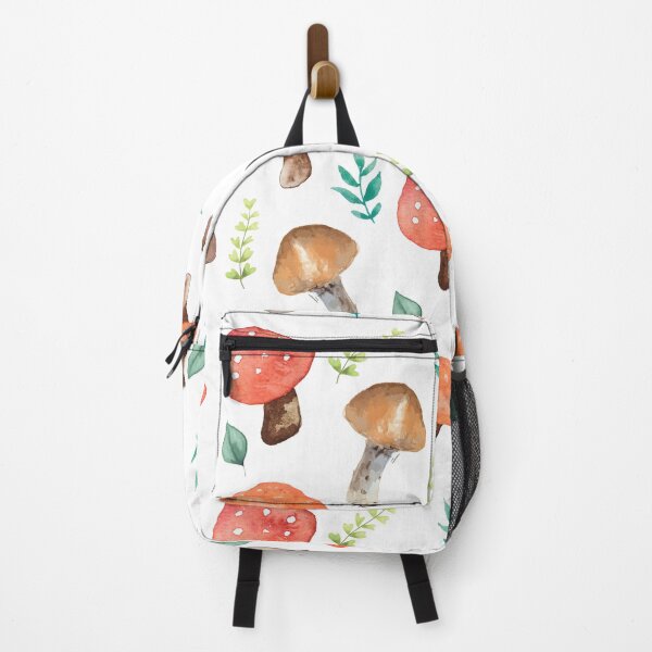 Item preview, Mushroom and Plant Leaves Cottegecore Aesthetic Repeating Pattern designed and sold by chloeinca.
