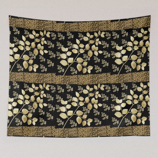 Item preview,  golden glitter and leaves designed and sold by bano12.