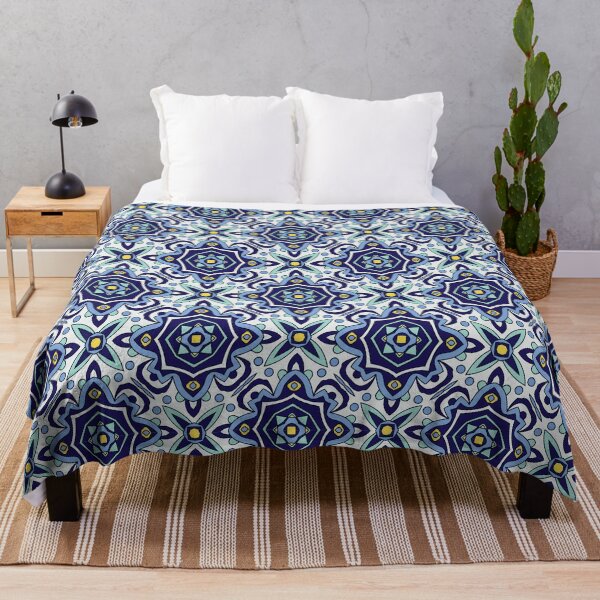 Item preview, Vintage ceramic tiles blue pattern designed and sold by urban-color.