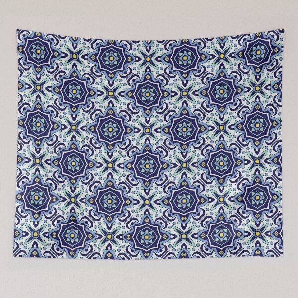 Item preview, Vintage ceramic tiles blue pattern designed and sold by urban-color.