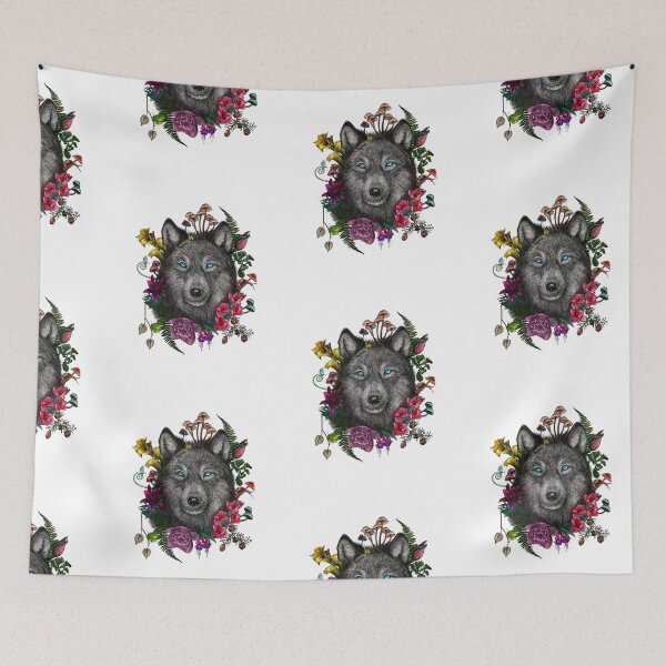 Item preview, Floral Wolf designed and sold by Malia Heron.